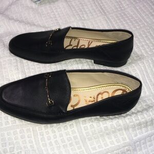 Sam Edelman Black Leather Slip-On Loafers
